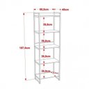 Ver imagem 7 de Conjunto Escritório 2 Peças Mesa Diretor Industrial 180cm e Estante 5 Prateleiras Snow Branco