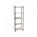 Ver imagem 6 de Conjunto Escritório 2 Peças Mesa Diretor Industrial 180cm e Estante 5 Prateleiras Snow Branco