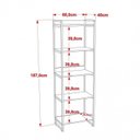 Ver imagem 7 de Kit Escritório 2 Peças Mesa Diretor Industrial 180cm e Estante 5 Prateleiras