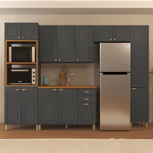 Cozinha Completa 5 Peças 14 Portas 2 Gavetas Paris 