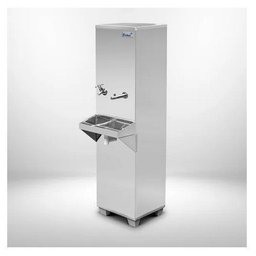 Bebedouro Industrial Aço Inox 25l Coluna Frisbel 127v 2 Torneiras - 1