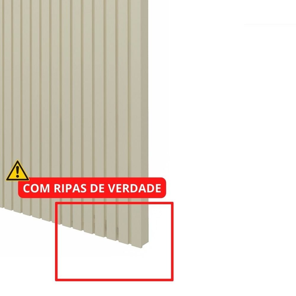 Guarda Roupa Casal com Espelho 2 Portas Apolo Naturale Off White Ripado - Gelius - 6