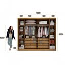 Ver imagem 2 de Guarda Roupa Casal 6 Portas 8 Gavetas Santoro Ripado-cumaru Móveis Novo Horizonte