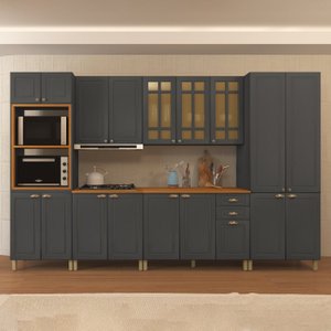 Cozinha Completa 6 Peças 18 Portas 2 Gavetas Paris 