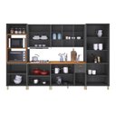 Ver imagem 5 de Cozinha Ameicana Modulada Torre Quente Aéreo 120cm com Vidro Reflecta Paneleiro 4 Portas Balcão 120cm com Tampo Completa 6 Peças Paris