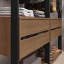 Ver imagem 3 de Guarda-roupa Closet Modulado Valencia 4 Gavetas 358cm Rustic/preto Madesa 03 Rustic/preto