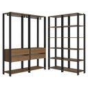 Ver imagem 2 de Guarda-roupa Closet Modulado Valencia 4 Gavetas 358cm Rustic/preto Madesa 03 Rustic/preto