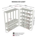 Ver mais imagens de Guarda-roupa Closet Modulado Valencia 4 Gavetas 358cm Rustic/preto Madesa 03 Rustic/preto