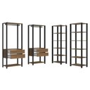 Ver imagem 7 de Guarda-roupa Closet Modulado Valencia 4 Gavetas 358cm Rustic/preto Madesa 03 Rustic/preto