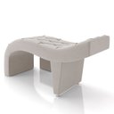 Ver imagem 6 de Maca de Estética para Massagem Cílios Fixa Lash Estofada com Escada Veludo Bege G83 - Gran Belo Maca