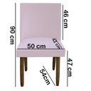 Ver imagem 5 de Kit 06 Cadeiras Para Sala De Jantar Tóquio Pés palito Suede Rosa Bebê - D'Classe Decor