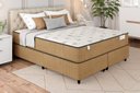 Ver imagem 1 de Cama Box Preto + Colchão Queen Smart Classic Preto (158x198x64) - Molas Ensacadas - Plumatex