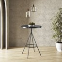 Ver imagem 3 de Mesa Bistrô em Aço com Tampo Revestido em Couro Sintético