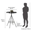 Ver imagem 4 de Mesa Bistrô em Aço com Tampo Revestido em Couro Sintético