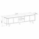 Ver imagem 3 de Rack Para TV até 60 Polegadas 217cm Cantos Curvos Pisa Yescasa