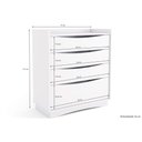 Ver imagem 4 de Cômoda Casal M260 C/ 4 Gavetas Canela - Kappesberg