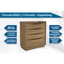 Ver imagem 3 de Cômoda Casal M260 C/ 4 Gavetas Canela - Kappesberg