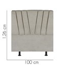Ver imagem 3 de Cabeceira Estofada Solteiro 100CM Bélgica Linho Bege - D A DECOR D&A Decor
