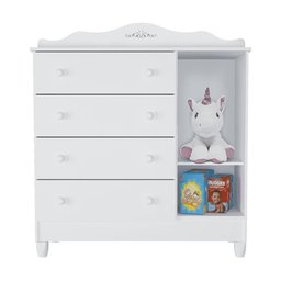Quarto De Bebê Berço Mini Cama Cômoda Branco - 3
