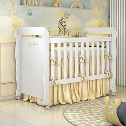 Quarto De Bebê Berço Mini Cama Cômoda Branco - 7