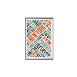 POSTER C/ MOLDURA E PASSEPARTOUR LOFT NEW YORK DISTRICTS 40 BTC Decor - 1