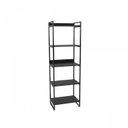 Ver imagem 6 de Conjunto Escritório 2 Peças Mesa Diretor Industrial 180cm e Estante 5 Prateleiras Preto Onix