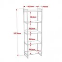 Ver imagem 7 de Kit Escritório 2 Peças Mesa Diretor Industrial 180cm e Estante 5 Prateleiras