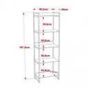 Ver imagem 6 de Kit Escritório 2 Peças Mesa Diretor Industrial 180cm e Estante 5 Prateleiras
