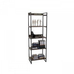 Kit Escritório 2 Peças Mesa Diretor Industrial 180cm e Estante 5 Prateleiras - 7