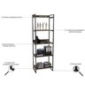 Kit Escritório 2 Peças Mesa Diretor Industrial 180cm e Estante 5 Prateleiras - 8