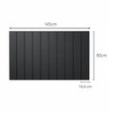 Ver imagem 5 de Cabeceira Cama Casal Lambri Painel MDF Modular 3M 145x90cm:Preto