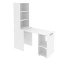 Ver imagem 2 de Armário Mesa Multiuso 54x136x168,4cm Retrátil Bancada Me4171 Branco Tecnomobili Dobravél