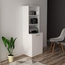 Ver imagem 4 de Armário Mesa Multiuso 54x136x168,4cm Retrátil Bancada Me4171 Branco Tecnomobili Dobravél