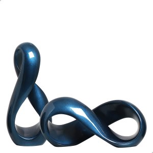 Dupla Esculturas Decorativas de Cerâmica Infinito Azul Marbella