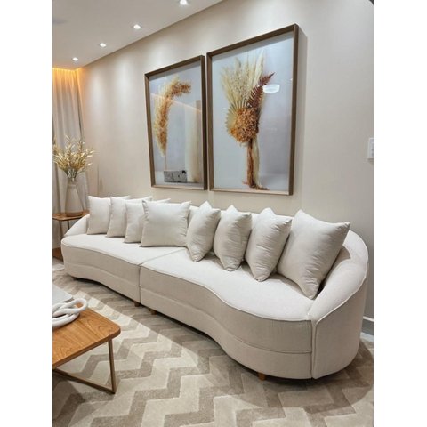 Conjunto de Quadro Decorativo Campim Dos Pampas