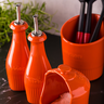 Porta Utensílios em Porcelana Assar e Servir 10,5x15cm Germer Laranja - 5