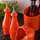 Ver imagem 5 de Porta Utensílios em Porcelana Assar e Servir 10,5x15cm Germer Laranja