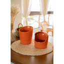 Ver imagem 2 de Porta Utensílios em Porcelana Assar e Servir 10,5x15cm Germer Laranja