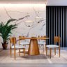 Sala de Jantar Dadi 1,0m 4 Cadeiras Anatômicas Sala Nobre - 1