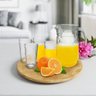 Jarra de vidro com 4 copos para suco ou água jarra de 1,3lts - 4