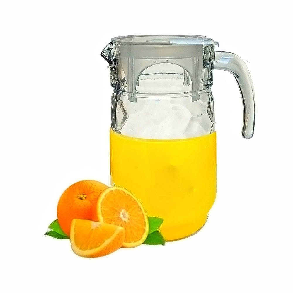 Jarra de vidro com 4 copos para suco ou água jarra de 1,3lts - 2