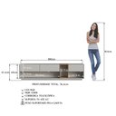 Ver imagem 6 de Rack para TV até 65 Polegadas com LED e 3 Gavetas Multimóveis Crpro-RCK032 Mel/Arenas