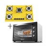 Cooktop 5 Bocas Amarelo + Forno de Eletrico 60 Litros 127v - 1