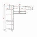 Ver imagem 2 de Armário de Cozinha com Balcão sem Tampo 9 Portas 1 Gaveta Atenas Atacama/off White - Aramoveis