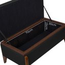 Ver imagem 6 de Banqueta Decorativa Puff Baú Organizado Bali 90 Cm Bouclé:preto