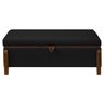 Banqueta Decorativa Puff Baú Organizado Bali 90 Cm Bouclé:preto - 2