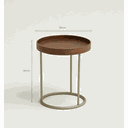 Ver imagem 4 de Mesa de Centro Oscar - Tampo Freijo - Base Aço Carbono - Altura 40cm