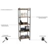 Kit Escritório 2 Peças Mesa Diretor Industrial 180cm e Estante 5 Prateleiras - 18