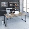 Kit Escritório 2 Peças Mesa Diretor Industrial 180cm e Estante 5 Prateleiras - 12