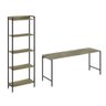 Kit Escritório 2 Peças Mesa Diretor Industrial 180cm e Estante 5 Prateleiras - 3